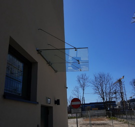 Daszek szklany - szkło laminowane