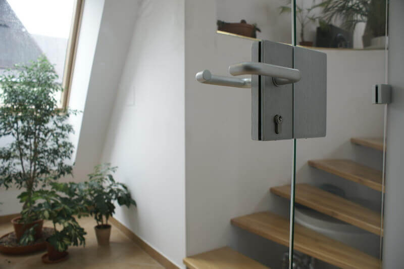 Drzwi szklane - zamek z przeciw kasetę - DORMA