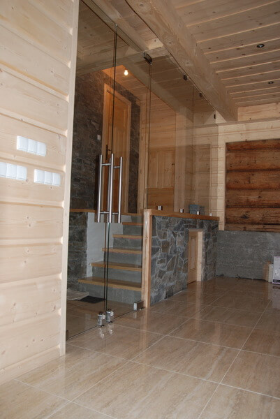 Zabudowa szklana, stylizowany budynek prywatny - Warszawa